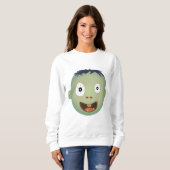 Zombie-Gesichtsausdrücke Sweatshirt (Vorne ganz)