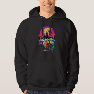 Zombie-Gespenst-Totenkopf-Schrecklicher-Friedhof-G Hoodie
