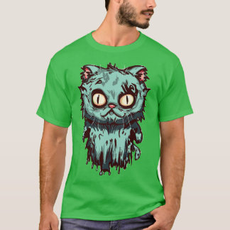 Zombie Ghost Cat ohne Text T-Shirt