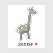 Zombie giraffe aufkleber (Blatt)