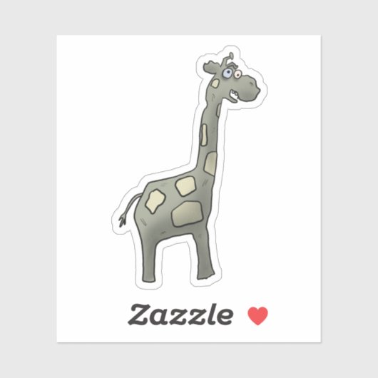 Zombie giraffe aufkleber (Blatt)