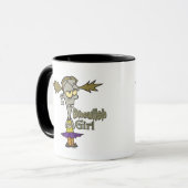 Zombie-Girl-Cartoon Tasse (Vorderseite Links)