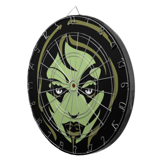 Zombie Girl Dartboard Cool Halloween Zombie Darts Dartscheibe (Vorderseite rechts)