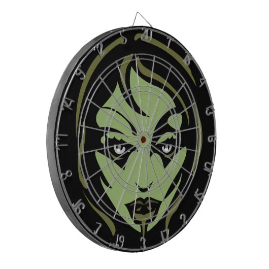 Zombie Girl Dartboard Cool Halloween Zombie Darts Dartscheibe (Vorderseite Links)