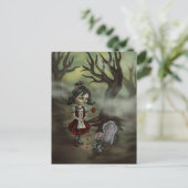 Zombie Girl Finds True Love in Graveyard Postkarte (Stehend Vorderseite)