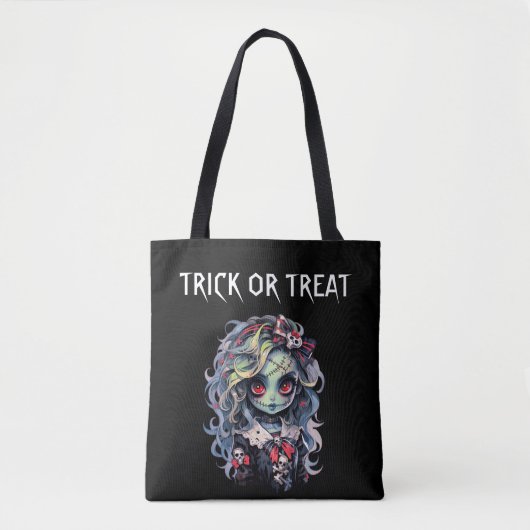 Zombie Girl Halloween Tasche (Vorderseite)