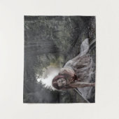 Zombie Girl im Wald Wandteppich (Vorderseite)