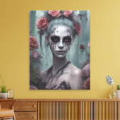 Zombie Girl in den Rose Leinwanddruck (Insitu (Wohnzimmer))