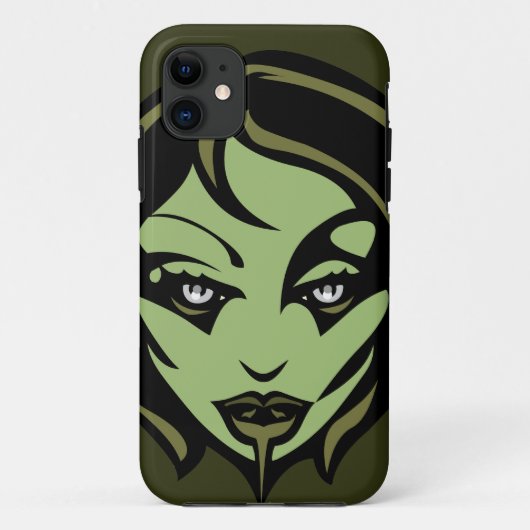 Zombie Girl iPhone Case Cool Zombie Kunstgeschenke (Rückseite)