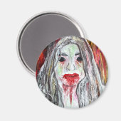Zombie Girl Magnet (Vorderseite/Rückseite)