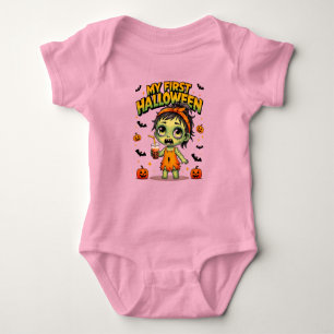 Zombie Girl Mein erstes Halloween Baby Strampler
