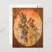 Zombie Girl Postkarte (Vorne/Hinten)