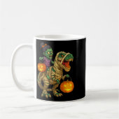 Zombie Girl Riding Mummy T Rex Halloween Kids Tric Kaffeetasse (Links)