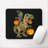 Zombie Girl Riding Mummy T Rex Halloween Kids Tric Mousepad (Mit Mouse)