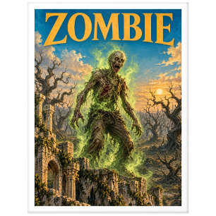 Zombie, Gothic Fantasy Monster Postkarte