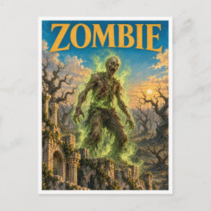 Zombie, Gothic Fantasy Monster Postkarte