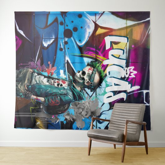 Zombie Graffiti Room Décor Monogram Wandteppich (Beispiel (Horizontal))