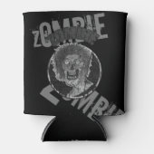Zombie-grau/schwarz gestörter Look Grafik Dosenkühler (Vorderseite)