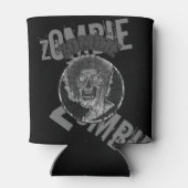 Zombie-grau/schwarz gestörter Look Grafik Dosenkühler (Rückseite)