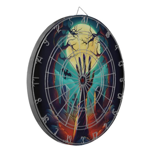 Zombie Grave Horror Dartscheibe (Vorderseite Links)