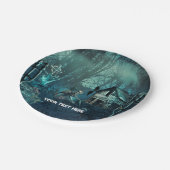 Zombie Graveyard Birthday Party oder Halloween Pappteller (Schrägansicht)