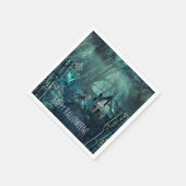 Zombie Graveyard Geburtstag oder Halloween-Party Serviette (Ecke)