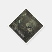 Zombie Graveyard Geburtstag oder Halloween-Party Serviette (Ecke)