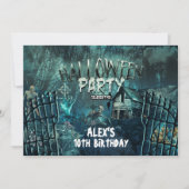 Zombie Graveyard Halloween-Party Einladungen (Vorderseite)