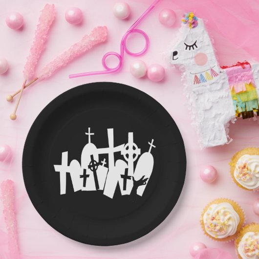 Zombie Graveyard Pappteller (Party)