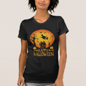 Zombie Graveyard Szene Halloween T-Shirt (Vorderseite)