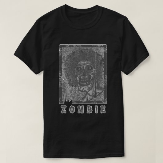 Zombie-Grey White erschüttert T-Shirt (Design vorne)