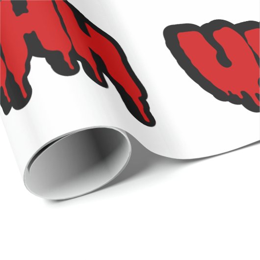 Zombie Groan Geschenkpapier (Rolleneckpunkt)