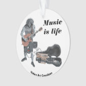 Zombie Guitar Musician Fantasy Akrylorische Orname Ornament (Vorderseite)