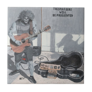 Zombie Guitar Musician Fantasy Art Keramik Tile Fliese
