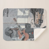 Zombie Guitar Musician Fantasy Art Sherpa Blanket Sherpadecke (Vorderseite (Horizontal))
