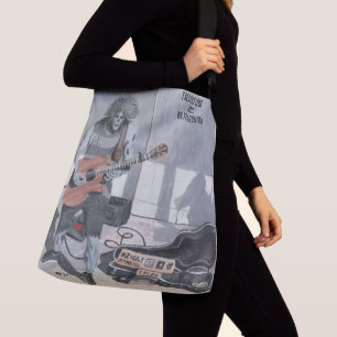 Zombie Guitar Musician Graphic Tote Bag Tragetaschen Mit Langen Trägern