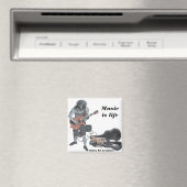 Zombie Guitar Musician Life Magnet (In Situ (Geschirrspüler))