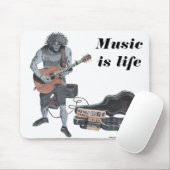 Zombie Guitar Musician Life Mousepad (Mit Mouse)