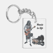 Zombie Guitar Musician Life Schlüsselanhänger (Vorderseite links)