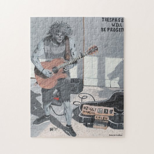 Zombie Guitar Musician Medium Jigsaw Puzzle (Vertikal)