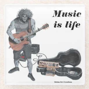 Zombie Guitar Musician Playing Music Untersetzer