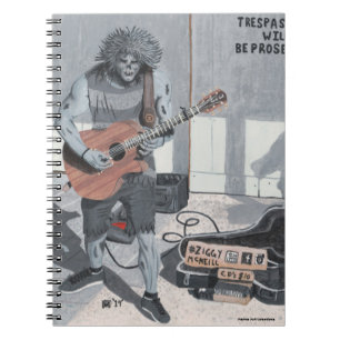 Zombie Guitar Musician Spiral Notebook Notizblock