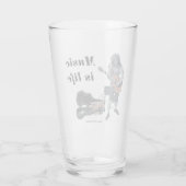 Zombie Guitar Rock Musician Fantasy Art Glass Cup Glas (Rückseite)