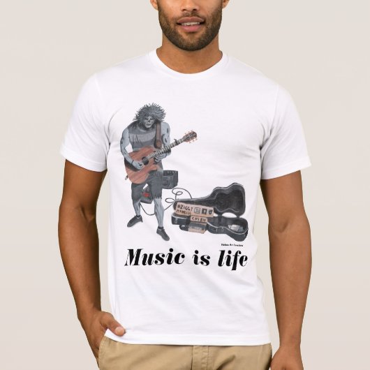 Zombie Guitar Rock Musician Fantasy Art Shirts (Vorderseite)