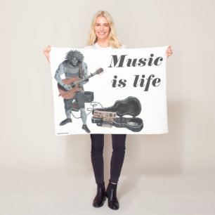 Zombie Guitar Rock Musician Fantasy Kunstmuseum Fleecedecke