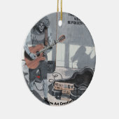 Zombie Guitar Rock Musiker Fantasy Kunst, Dichtung Keramik Ornament (Rechts)
