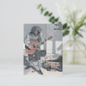 Zombie Guitar Street Musician Fantasy Postcard Postkarte (Stehend Vorderseite)