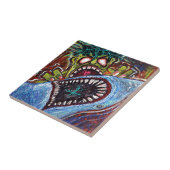 Zombie-Haifisch-Kampf Fliese (Seite)