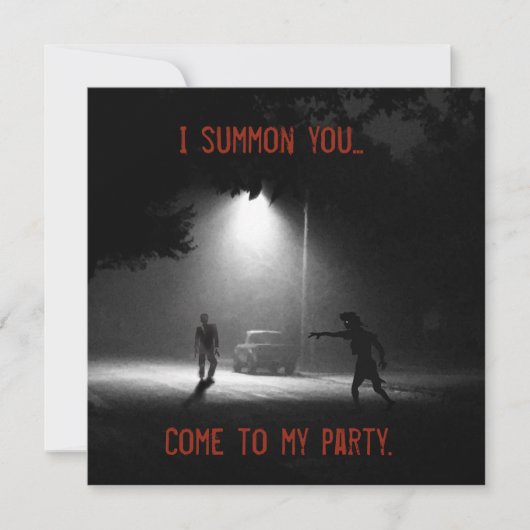 ZOMBIE HALLOWEEN EINLADUNG (Vorderseite)