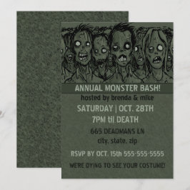 Zombie Halloween Einladung
